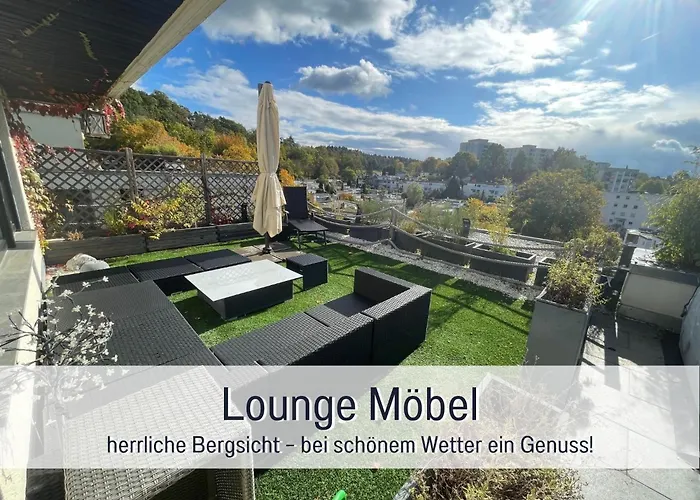 Penthouse - 3 Schlafzimmer- Sonnige Dachterrasse -whirlpool & Alpenblick - Perfekt Fuer Romantik Oder Familienurlaub Mit Kind, Hund Willkommen - By Ferienwohnenamsee - Иберлинген